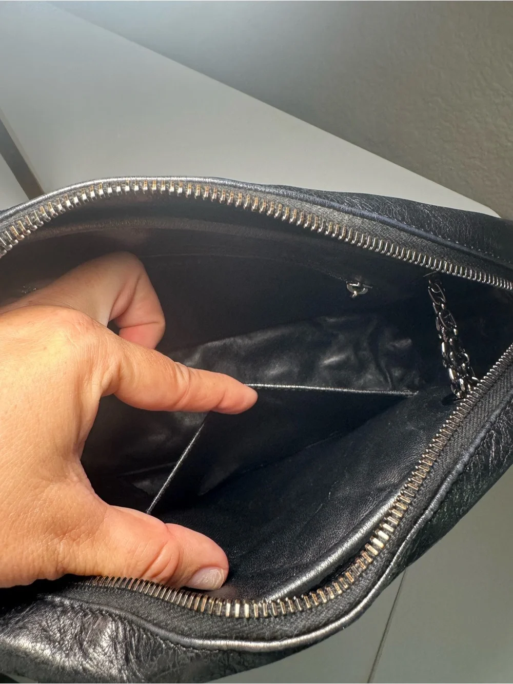 Authentic CHANEL 2.55 Reissue Medium Camera Bag Black Aged Calfskin Ruthenium